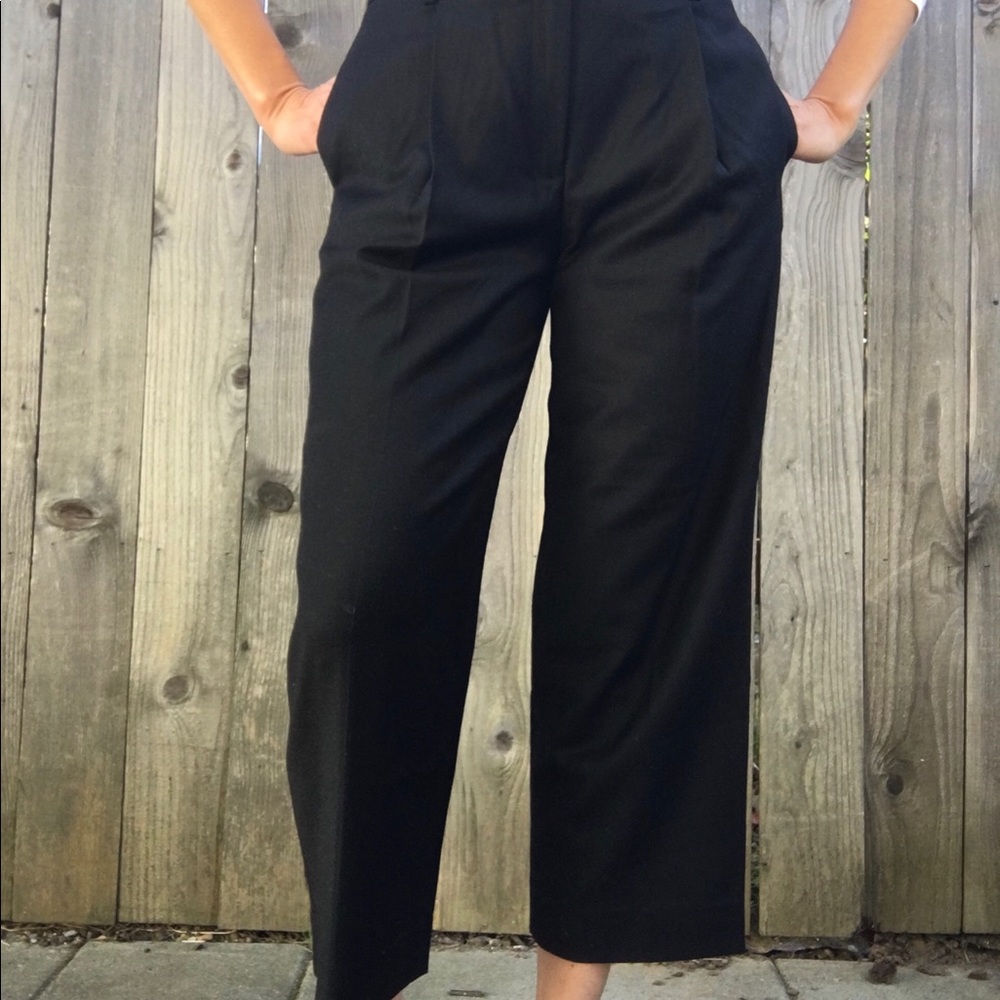 J. Crew Cropped Wool Pant | Black | Size 6